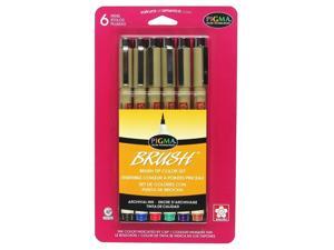 38061 Sakura Pigma Brush Art Drawing Pen Set, 1 Pack of 6 Colors 38061 Sakura Pigma Brush Art Drawing Pen Set, 1 Pack of 6 Colors