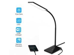 Kootion LED Desk Lampen Home Table Lamp 7 Levels Adjustable Night Light+USB Port