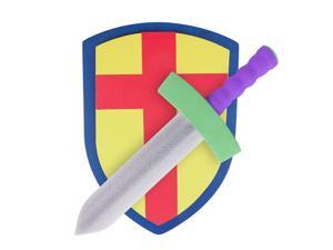 Super Z Outlet Childrens Foam Toy Medieval Joust Sword & Shield Knight Set Lightweight Safe for Birthday Party Activities, Event Favors, Toy Gifts