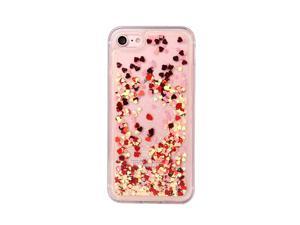 iPhone 6 Plus Case Hearts KingsNet Protective Durable Flowing Liquid iPhone 6 Case Sparkle Cover with Floating Hearts for 55 Screen Display for iPhone 66s Plus