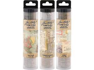 Tim Holtz Idea-Ology Collage Paper Rolls - Travel, Typography and Document - Bundle of Three Rolls Tim Holtz Idea-Ology Collage Paper Rolls - Travel, Typography and Document - Bundle of Three Rolls