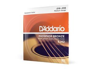 D’Addario EJ42 Phosphor Bronze Acoustic Guitar Strings, Resophonic (1 Set) – Corrosion-Resistant Phosphor Bronze, Offers a Warm, Bright and Well-Balanced Acoustic Tone and Comfortable Playability