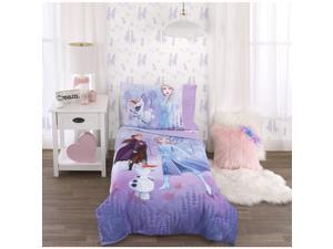 Disney Frozen 2 Lavender, Light Blue & Purple Forest Spirit 4Piece Toddler Bed Set - Comforter, Fitted Bottom Sheet, Flat Top Sheet, Reversible Pillowcase, Lavender, Light Blue, Purple, White Disney Frozen 2 Lavender, Light Blue & Purple Forest Spirit 4Piece Toddler Bed Set - Comforter, Fitted Bottom Sheet, Flat Top Sheet, Reversible Pillowcase, Lavender, Light Blue, Purple, White