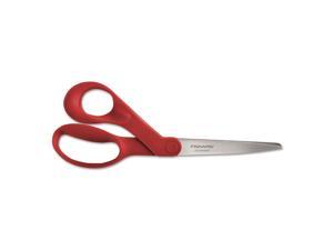 Our Finest Left-Hand Scissors, 8quot; Length, 3-3/10quot; Cut, Red