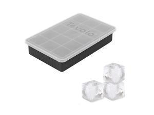 Tovolo Perfect Lid 1.25" Cocktails & Smoothies, BPA-Free Silicone, Dishwasher-Safe Ice Cube Tray, Set of 1, Charcoal