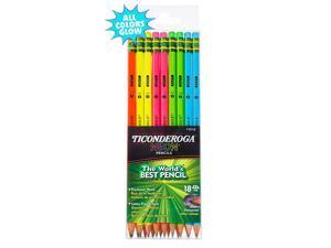 Ticonderoga Neon Pencils, #2 Pre-Sharpened Wood Pencils with Erasers, 18-Count, 13018 Ticonderoga Neon Pencils, #2 Pre-Sharpened Wood Pencils with Erasers, 18-Count, 13018