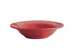 Rachael Ray 10" Round Stoneware Serving Bowl, 10 Inch, Cranberry Red
