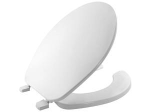 BEMIS 75 000 Commercial Open Front Toilet Seat with Cover, ROUND, Plastic, White BEMIS 75 000 Commercial Open Front Toilet Seat with Cover, ROUND, Plastic, White