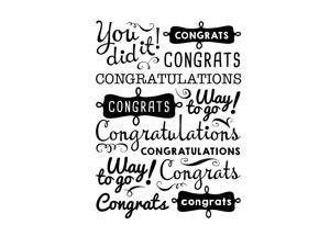 Darice Embossing Folder, Congrats Phrases, 4.25 x 5.75 Inches