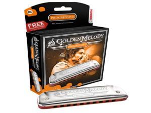 Hohner 542PBXBFLAT Golden Melody Diatonic Harmonica, Bb Hohner 542PBXBFLAT Golden Melody Diatonic Harmonica, Bb