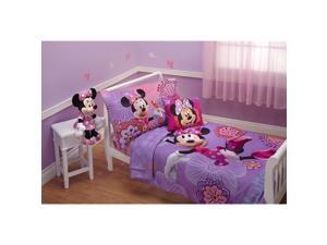 Disney 4 Piece Minnies Fluttery Friends Toddler Bedding Set, Lavender Disney 4 Piece Minnies Fluttery Friends Toddler Bedding Set, Lavender
