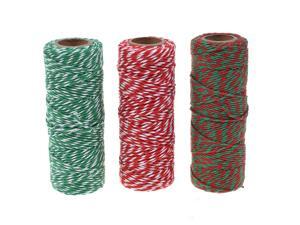 Cosmos Cotton Bakers Twine Cording, 3 Roll Assorted Colors Cosmos Cotton Bakers Twine Cording, 3 Roll Assorted Colors