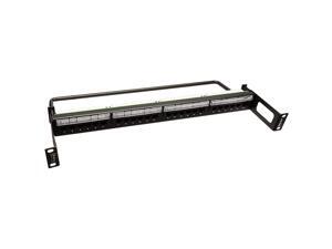 Leviton 69586-R24 eXtreme Cat 6+ Universal Recessed Patch Panel, 1RU, 24-Port Leviton 69586-R24 eXtreme Cat 6+ Universal Recessed Patch Panel, 1RU, 24-Port