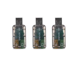 Yootop 3 Pcs External 5.1 USB 3D Audio Sound Card USB Audio Adapter with 3.5mm Audio Jacks, Black Yootop 3 Pcs External 5.1 USB 3D Audio Sound Card USB Audio Adapter with 3.5mm Audio Jacks, Black