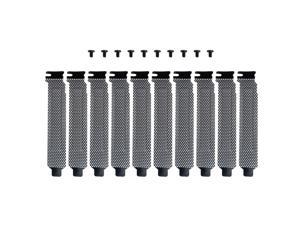 AUEAR, 10 Pack Black PCI Slot Cover Hard Steel Dust Filter Blanking Plate with Screws