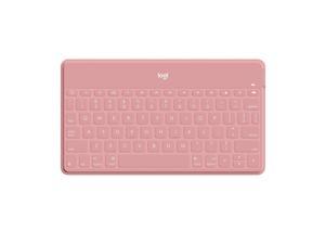 Logitech Keys-to-Go Super-Slim and Super-Light Bluetooth Keyboard for iPhone, iPad, and Apple TV - Blush Pink