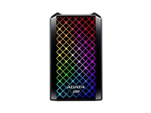 ADATA RGB SE900 512GB USB3.2 Gen2x2 Type-C Super Fast Transfer up to 2000/MB/s Gaming and Personal External SSD (ASE900G-512GU32G2-CBK)