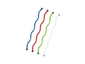 Assorted Colors Creative Converting 24 Count Wavy Plastic Stirrers 