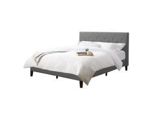 New Corliving Brh-104-Q Nova Ridge Tufted Upholstered Bed, Queen