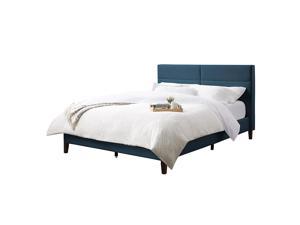 New Corliving Brh-202-Q Bellevue Wide Panel Upholstered Bed, Queen