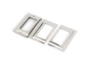 uxcell Office Drawer 83mm x 32mm Iron Tag Holder Label Frame Silver Tone 20pcs 
