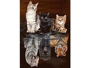 Paint By Number Animals Diy Paint By Numbers Kit For Kids Adults Beginner Diy Canvas Painting By Numbers Painting Acrylic Painting For Home Decoration Animals Reflection 16X20 Inch