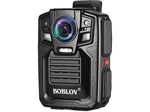 BOBLOV HD66-02/D7 128GB/64GB Police Body Camera, 1296P Waterproof Police Body Camera with Audio, 2 Batteries and Charging Dock Station and 170° Wide Angle, Night Vision Body Camera (128GB)
