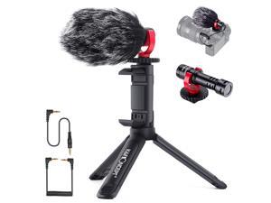 Video Microphone, Universal Camera Microphone With Shock Mount, Tripod, Deadcat Windscreen, External Shotgun Mic For Iphone Android Smartphones, Canon Eos, Nikon Dslr Cameras, Camcorders, Vlogging Mic