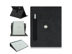 Zell Rotation Case Compatible With Remarkable 2 Paper Tablet Protective Cover With Pen Holder And Stand FunktionBlack