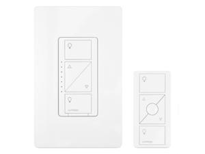 Lutron P-Pkg1w-Wh-R 120v Smart Lighting Dimmer Switch And Remote Kit For Wall An Lutron P-Pkg1w-Wh-R 120v Smart Lighting Dimmer Switch And Remote Kit For Wall An