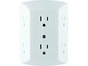 GE 6 Outlet Wall Plug Adapter Power Strip For Cell Phone Charger, Power Adapter GE 6 Outlet Wall Plug Adapter Power Strip For Cell Phone Charger, Power Adapter