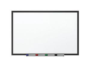 Staples Standard Melamine Whiteboard Black Aluminum Frame 1.5W x 2H 1781981 Staples Standard Melamine Whiteboard Black Aluminum Frame 1.5W x 2H 1781981