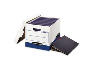 Fellowes Binderbox Storage Box Locking Lid White/blue 12/ctn 73301 NEW Fellowes Binderbox Storage Box Locking Lid White/blue 12/ctn 73301 NEW