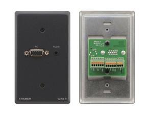 Kramer WXA-3(G) Passive Wall Plate - VGA 15-pin HD and 3.5mm Stereo Audio/Gray Kramer WXA-3(G) Passive Wall Plate - VGA 15-pin HD and 3.5mm Stereo Audio/Gray