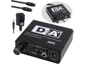192KHz DAC Digital to Analog Converter, 3 in 1 Digital to Analog Audio Converter Optical Toslink Coaxial to Analog RCA L/R 3.5mm Jack Audio Adapter, Support Toslink to Coaxial and Coaxial to Toslink 192KHz DAC Digital to Analog Converter, 3 in 1 Digital to Analog Audio Converter Optical Toslink Coaxial to Analog RCA L/R 3.5mm Jack Audio Adapter, Support Toslink to Coaxial and Coaxial to Toslink