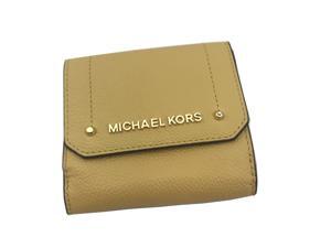 MICHAEL KORS PEBBLED LEATHER HAYES MD TRIFOLD COIN PURSE WALLET YELLOW MICHAEL KORS PEBBLED LEATHER HAYES MD TRIFOLD COIN PURSE WALLET YELLOW