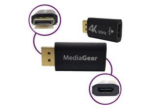 MediaGear DisplayPort (Male) to HDMI (Female) Adapter / Converter compatible with a Multi or Dual Display Docking Station, Hub, Projector, and 4K Smart TV, Monitor, OLED Screen and more. MediaGear DisplayPort (Male) to HDMI (Female) Adapter / Converter compatible with a Multi or Dual Display Docking Station, Hub, Projector, and 4K Smart TV, Monitor, OLED Screen and more.