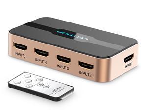 Vention HDMI Switch ,High Speed 4K@30Hz 5 Port HDMI Selector 5 in 1 out HDMI Switcher Splitter with IR Remote Control for Xbox 360/One, PS4/PS3, Blu-ray Player, Apple TV Vention HDMI Switch ,High Speed 4K@30Hz 5 Port HDMI Selector 5 in 1 out HDMI Switcher Splitter with IR Remote Control for Xbox 360/One, PS4/PS3, Blu-ray Player, Apple TV