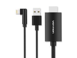 Vention 8 Pin to HDMI Adapter Cable,Compatible with iPhone iPad to HDMI 1080P Digital AV HDMI Cable for iPhone X 8 7 6 Plus iPad Pro Air ,Plug and Play Vention 8 Pin to HDMI Adapter Cable,Compatible with iPhone iPad to HDMI 1080P Digital AV HDMI Cable for iPhone X 8 7 6 Plus iPad Pro Air ,Plug and Play