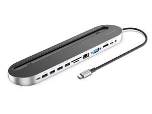 Vention USB C Hub,12 in 1 Type C Docking Station with 4K HDMI, VGA,1000M Ethernet RJ45,USB3.0/2.0,100W PD 3.0,SD&TF Card Reader ,3.5mm Jack Aux for MacBook ,and more USB-C Laptops Vention USB C Hub,12 in 1 Type C Docking Station with 4K HDMI, VGA,1000M Ethernet RJ45,USB3.0/2.0,100W PD 3.0,SD&TF Card Reader ,3.5mm Jack Aux for MacBook ,and more USB-C Laptops