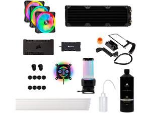 Corsair Hydro X Series XH305i Hardline Water Cooling Kit with/incl XC7 CPU Water Block, XR5 360mm Radiator, XD5 Pump Res and iCUE QL120 RGB Fans Corsair Hydro X Series XH305i Hardline Water Cooling Kit with/incl XC7 CPU Water Block, XR5 360mm Radiator, XD5 Pump Res and iCUE QL120 RGB Fans