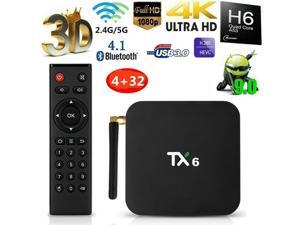 New Android 9.0 TV Box,TX6 Android TV Box 4GB DDR3 32GB EMMC Dual WiFi 2.4G+5G Bluetooth Quad Core 3D 4K Ultra HD H.265 USB3.0 Android TV Set Top Box New Android 9.0 TV Box,TX6 Android TV Box 4GB DDR3 32GB EMMC Dual WiFi 2.4G+5G Bluetooth Quad Core 3D 4K Ultra HD H.265 USB3.0 Android TV Set Top Box