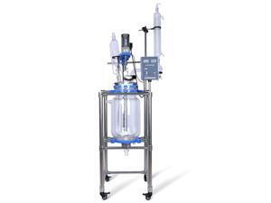 HNZXIB Double-Layer Cylindrical 5L Glass Jacket Type Reactor Chemical Reaction Unit