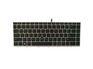 AUTENS Keyboard for HP ProBook 640 G4 645 G4 640 G5 Laptop Silver Frame with Pointer Backlight US Laptop Keyboard Replacement