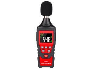 Digital Sound Level Meter, A/C Frequency Weighting Decibel Meter with USB Data Logger 30-130dB(A/C) Range Max/Min/Data Hold, Fast/Slow Mode