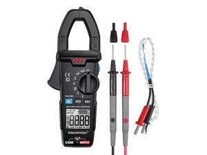 AC/DC Digital Clamp Meter T-RMS 6000 Counts, Multimeter Voltage Tester Auto-ranging, NCV AC DC Current Voltage Resistance Capacitance Frequency Diode Temperature Measure Tester