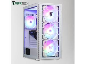 ViprTech.com Icefall Gaming PC Computer Desktop - AMD Ryzen 5 (12-Core), NVIDIA GTX 1070 8GB, 16GB DDR4 RAM, 128GB M.2 SSD, 1TB HDD, VR-Ready, Streaming, 4K, RGB, WiFi, Windows 10 Pro, 1 Year Warranty