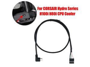 1pc USB Interface CPU Cooler Cable For CORSAIR Hydro Series H80i H100i H110i H115i Black Plastic Material 58cm Corsair USB