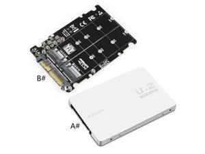 M.2 SSD to U.2 Adapter 2 in 1 M.2 NVMe SATA Bus SSD to PCI e U.2 SFF 8639 PCIe M2 Adapter Converter for Desktop Computers