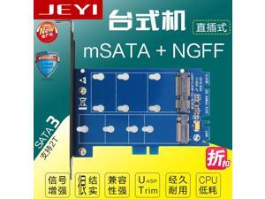 SK3 M.2 NGFF to SATA and mSATA TO SATA3 adapter add on card dual interface two with conversion card SSD adapter card SK3 M.2 NGFF to SATA and mSATA TO SATA3 adapter add on card dual interface two with conversion card SSD adapter card